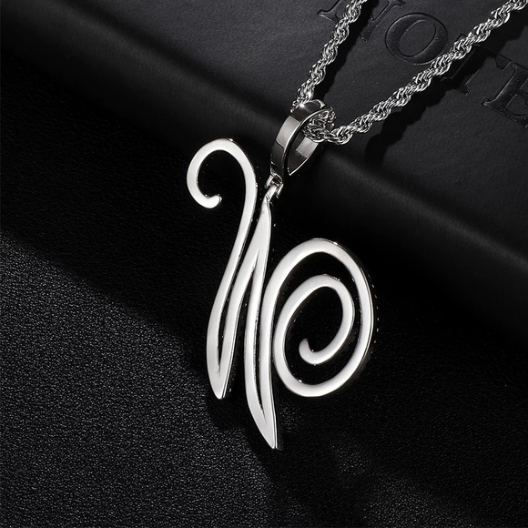 NIB Diamond 18KT gold Initial Rope Necklace Set - Picture 5 of 6